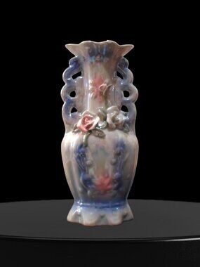 decorative pastel glazed porcelain vase